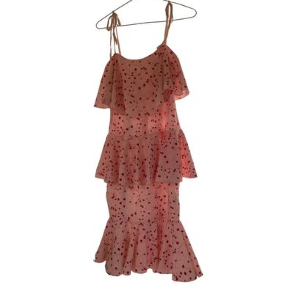 NEW PRETTYLITTLETHING FLORAL MIDI PENCIL SUNDRESS FLOWY LAYERS SIZE SMALL